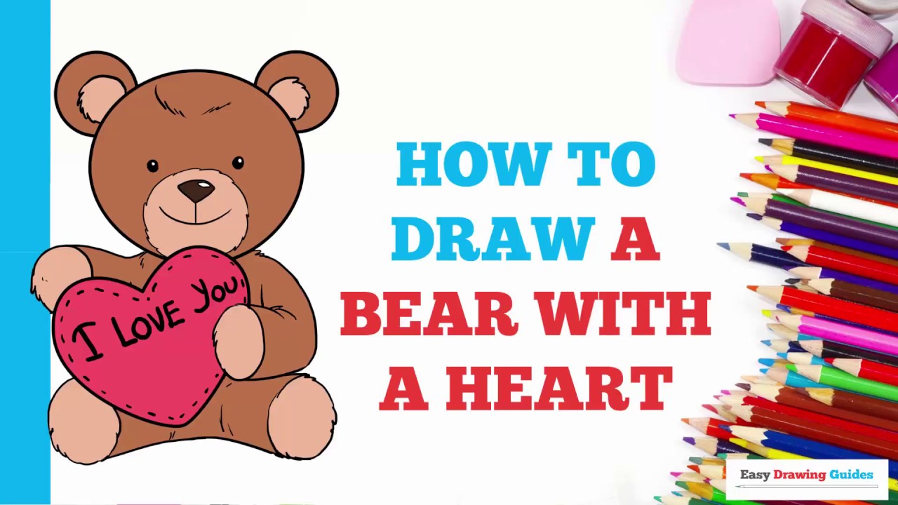 1280x720 How To Draw A Teddy Bear With A Heart In A Few Easy Steps Drawing - Teddy Bear Drawing With Heart