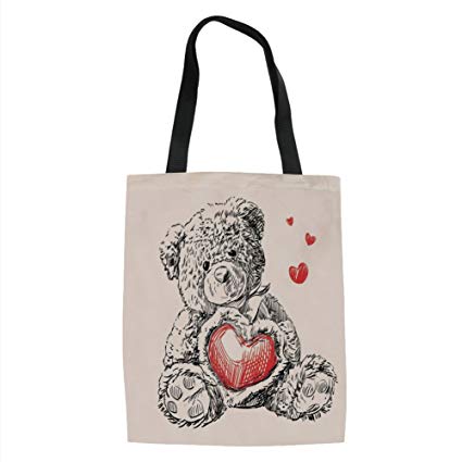 425x425 iprint doodle,detailed teddy bear drawing with heart - Teddy Bear Drawing With Heart