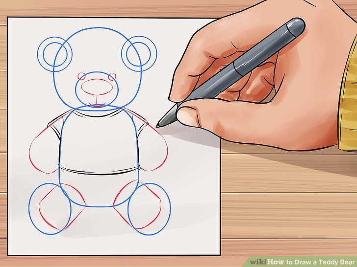 728x546 Easy Ways To Draw A Teddy Bear - Teddy Bear Drawings Pencil