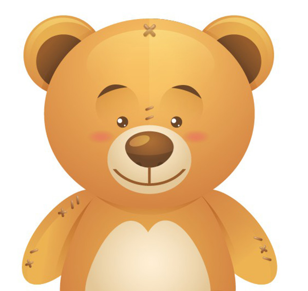 600x568 Create A Simple School Teddy Bear In Adobe Illustrator - Teddy Bear Face Drawing