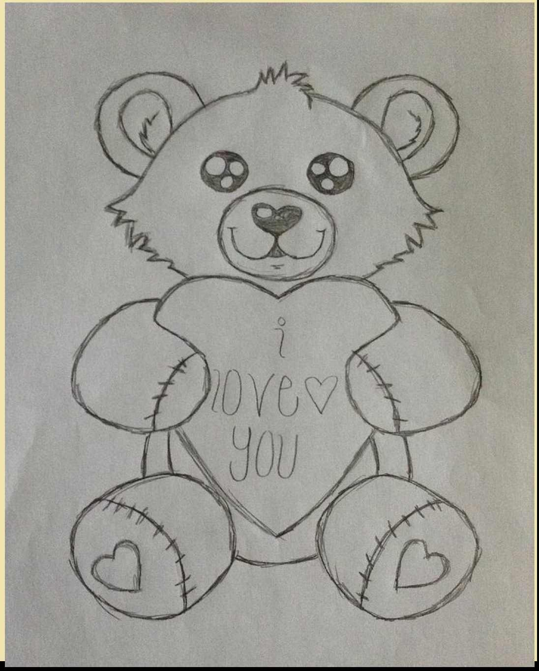 1096x1363 Drawn Teddy Bear Drawing - Teddy Bear For Drawing
