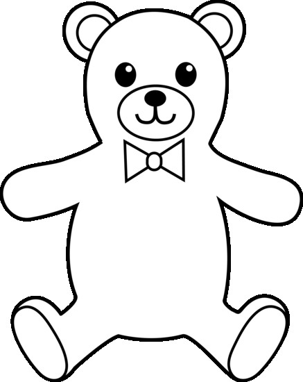 437x550 Teddy Bear Clipart Drawing Great Free Clipart, Silhouette - Teddy Bear For Drawing