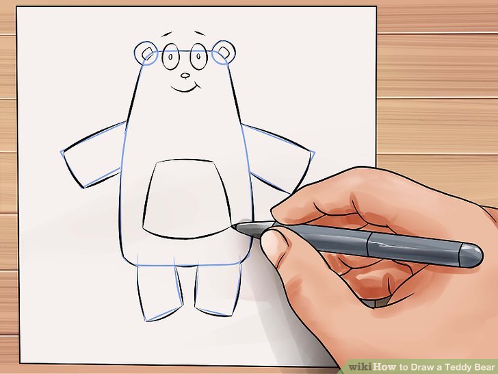 728x546 Easy Ways To Draw A Teddy Bear - Teddy Bear For Drawing