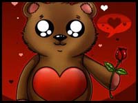 200x150 How To Draw Teddy Bears With Hearts With Easy Step - Teddy Bear Holding A Heart Drawing