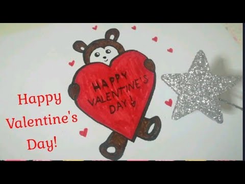 480x360 How To Draw A Teddy Bear Holding A Heart! - Teddy Bear Holding A Heart Drawing