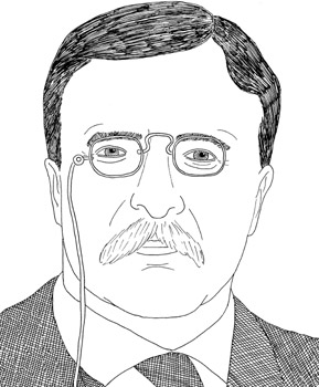 289x350 theodore roosevelt - Teddy Roosevelt Drawing
