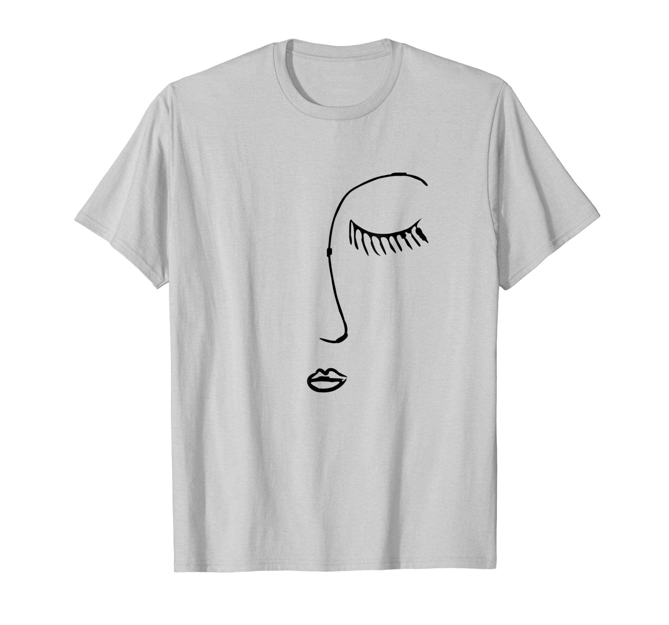 2140x2000 Portrait Line Drawing Sketch Face T Shirt Abstract Art - Tee Shirt Drawing