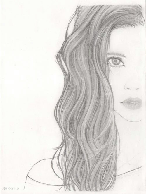 500x663 I Love It !!!!my Drawing On We Heart It - Teen Drawings