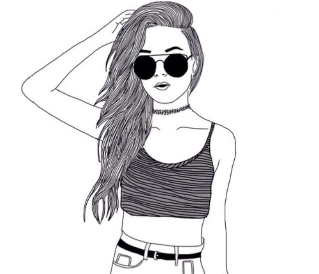 640x549 Teenage Girl Drawing Tumblr - Teen Drawings