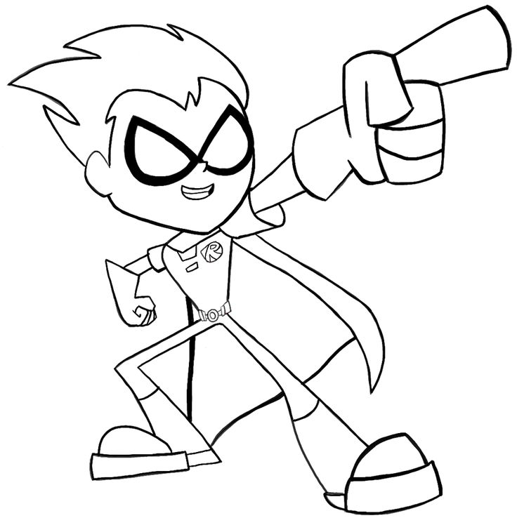 736x738 how to draw robin from teen titans go with easy steps tutorial - Teen Titans Drawing
