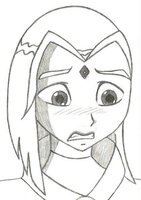 477x677 raven teen titans drawing teen titans - Teen Titans Drawing