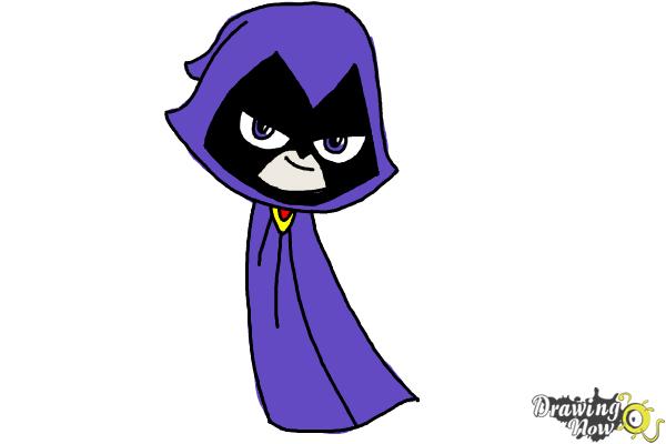 600x400 how to draw chibi raven teen titans - Teen Titans Drawing