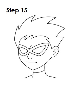 300x388 How To Draw Robin - Teen Titans Drawing