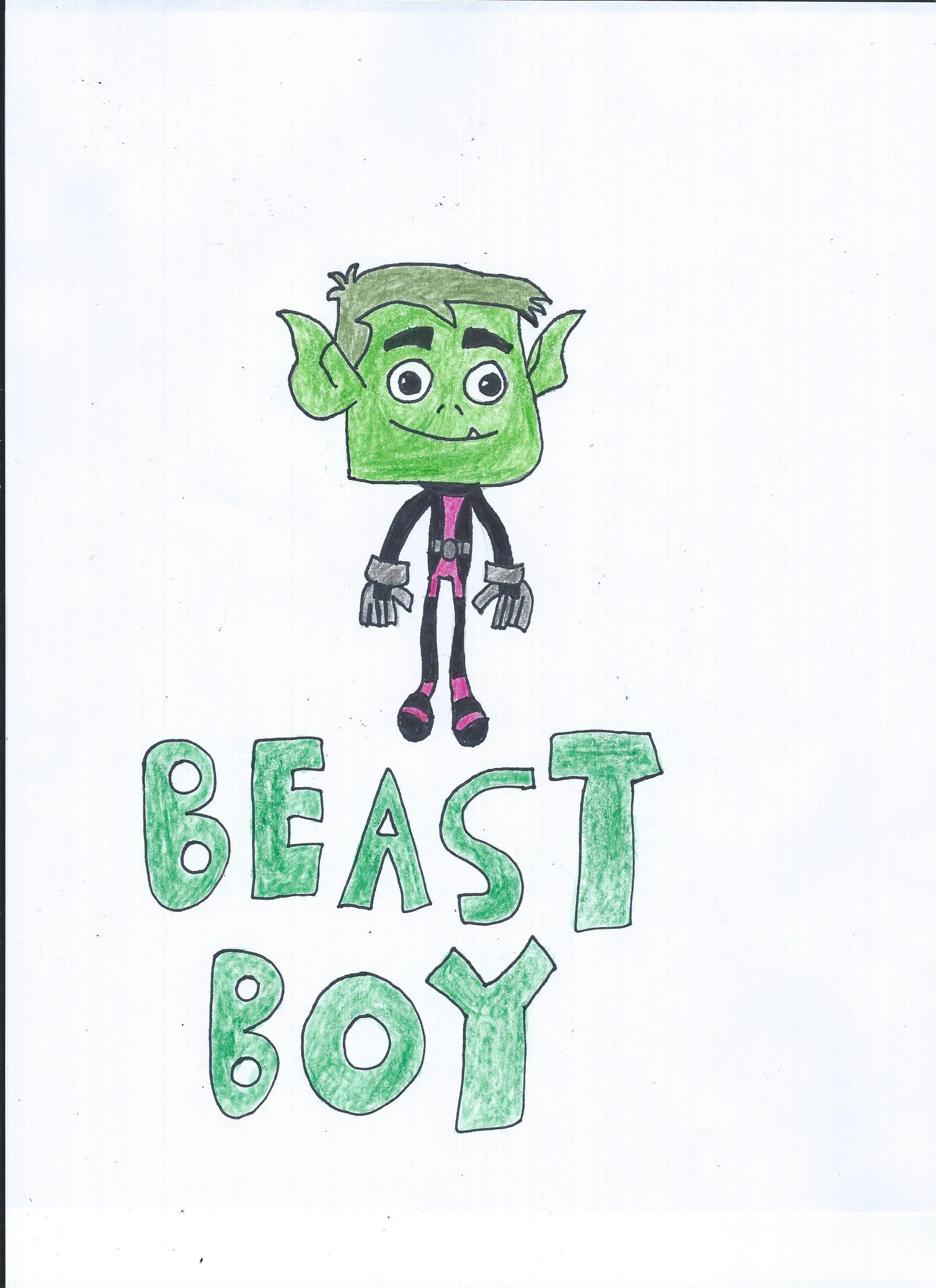 1700x2338 hellovictoriag images my drawing of beast boy from teen titans go - Teen Titans Go Drawing