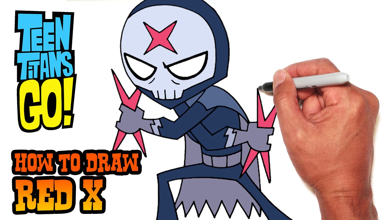1280x720 how to draw red x teen titans go - Teen Titans Go Drawing
