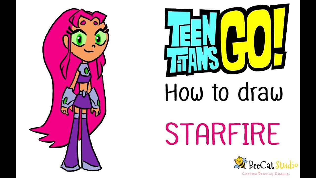1280x720 how to draw starfire teen titans go - Teen Titans Go Drawing