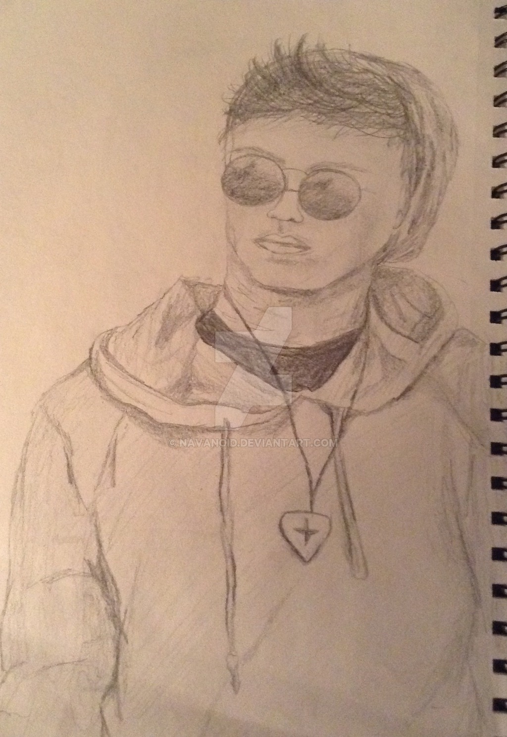 1024x1488 pencil drawing of teenage guy - Teenage Drawings