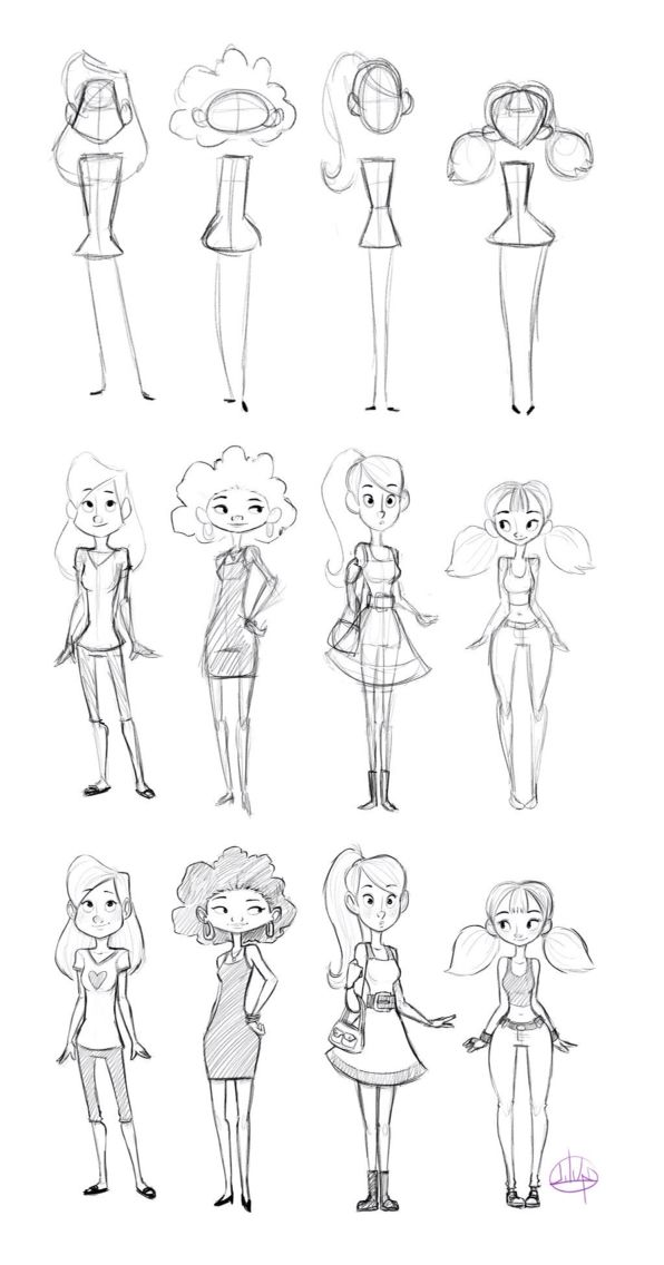 596x1136 photos how to draw teenage girls - Teenage Girl Drawing