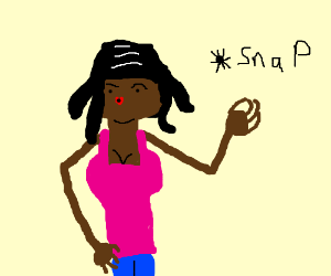 300x250 Cute But Sassy Black Teen Girl Drawing - Teenage Girl Drawing