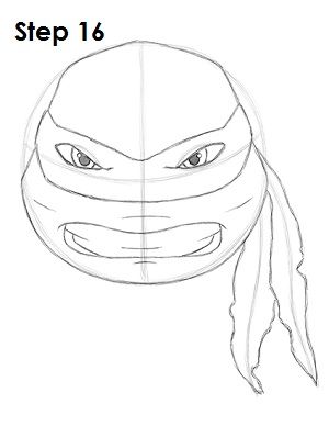 300x388 How To Draw Raphael - Teenage Mutant Ninja Turtles Drawings