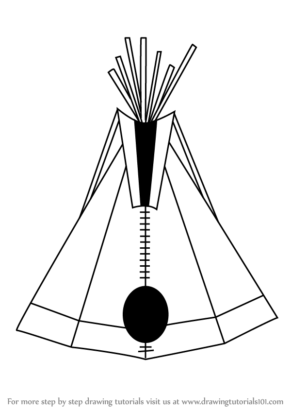 Teepee Drawing at PaintingValley.com | Explore collection of Teepee Drawing