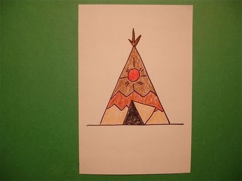 480x360 Let's Draw A Native American Teepee! - Teepee Drawing