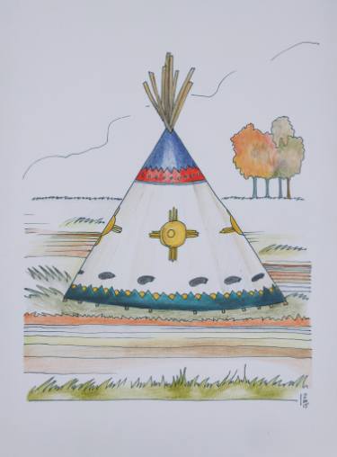 375x508 Sun Teepee Drawing - Teepee Drawing