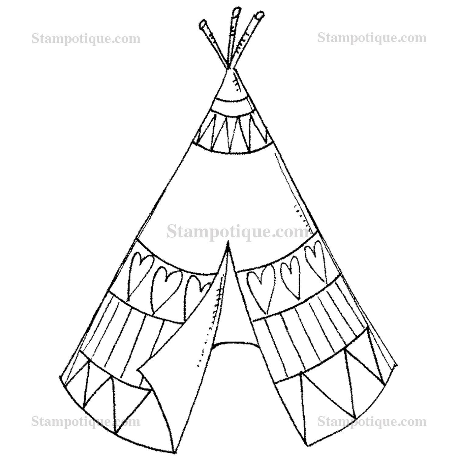 1500x1500 Teepee - Teepee Drawing