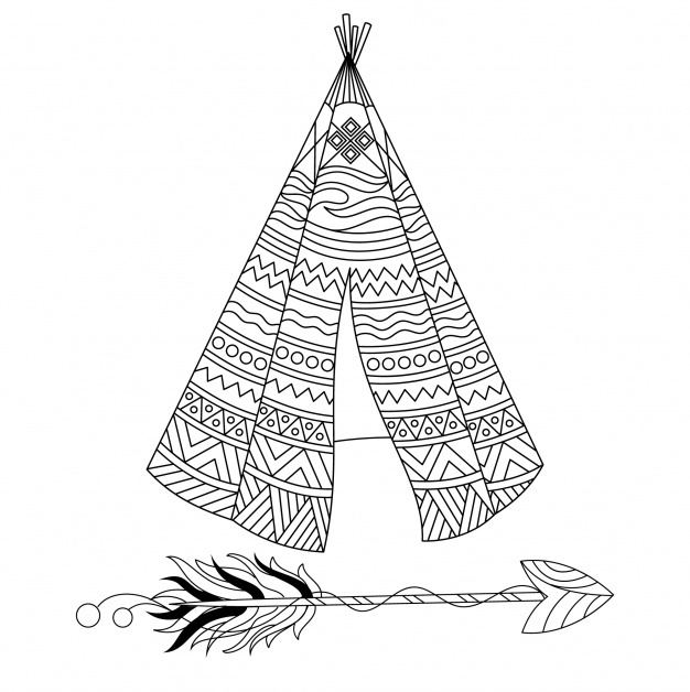 626x628 Drawing Teepee Vectors, Photos And Free Download - Teepee Drawing