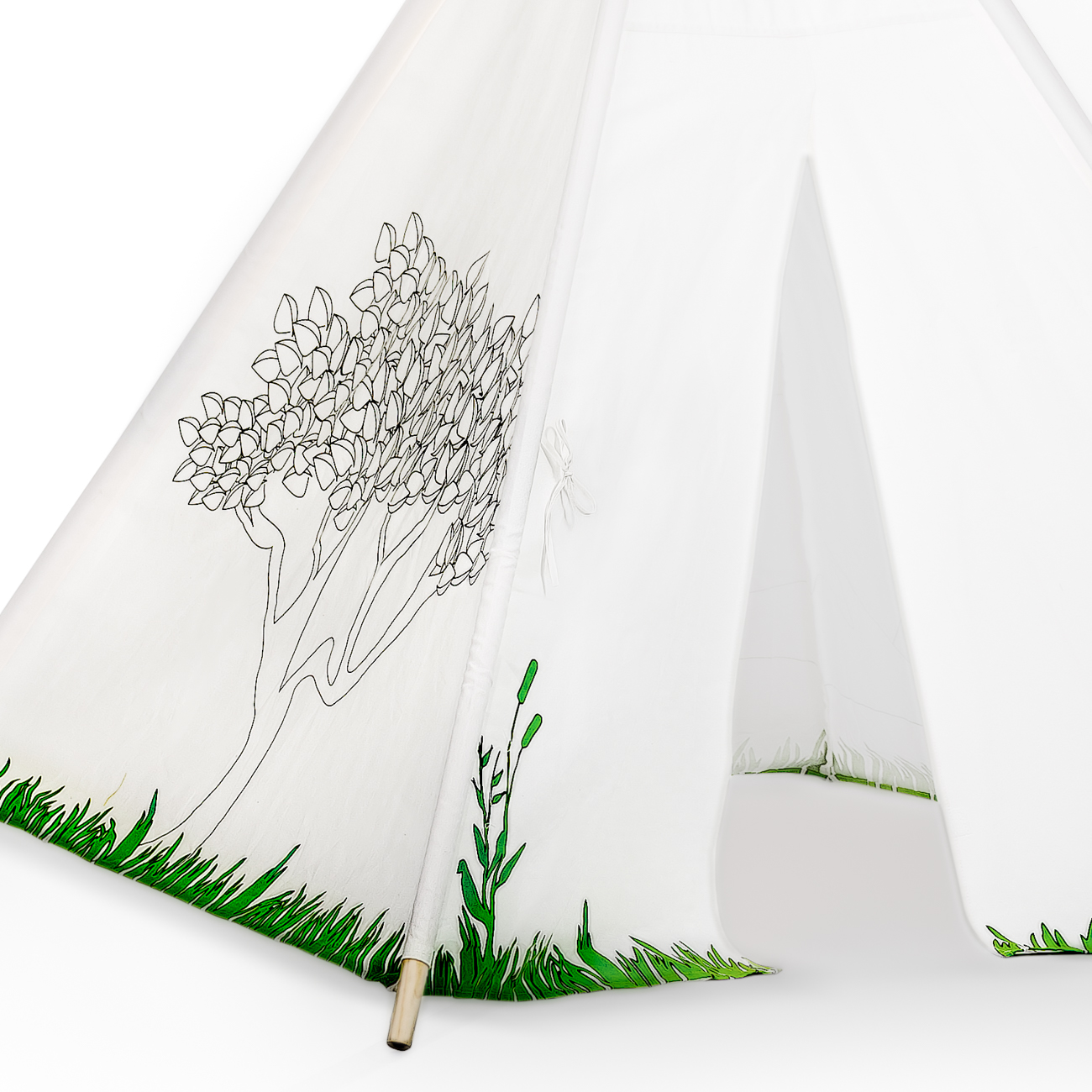 1300x1300 kids teepee play tent with coloring pattern - Teepee Tent Drawing