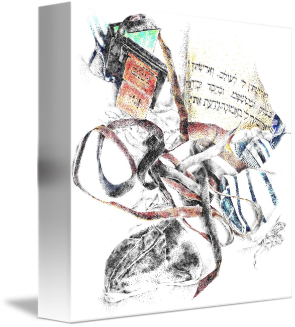 587x650 Tefillin - Tefillin Drawing