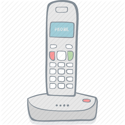 512x512 drawing, drawn, hand, phone, tel, telephone icon - Telephone Drawing