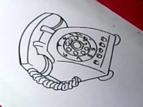 480x360 how to draw telephone drawing for kids step - Telephone Drawing