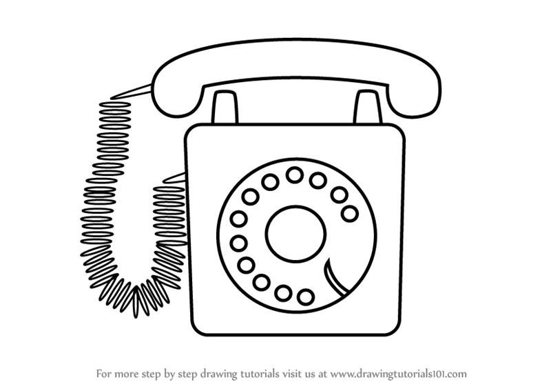 Telephone Drawing at PaintingValley.com | Explore collection of ...