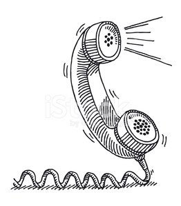 262x299 telephone receiver active voice drawing stock vectors - Telephone Drawing
