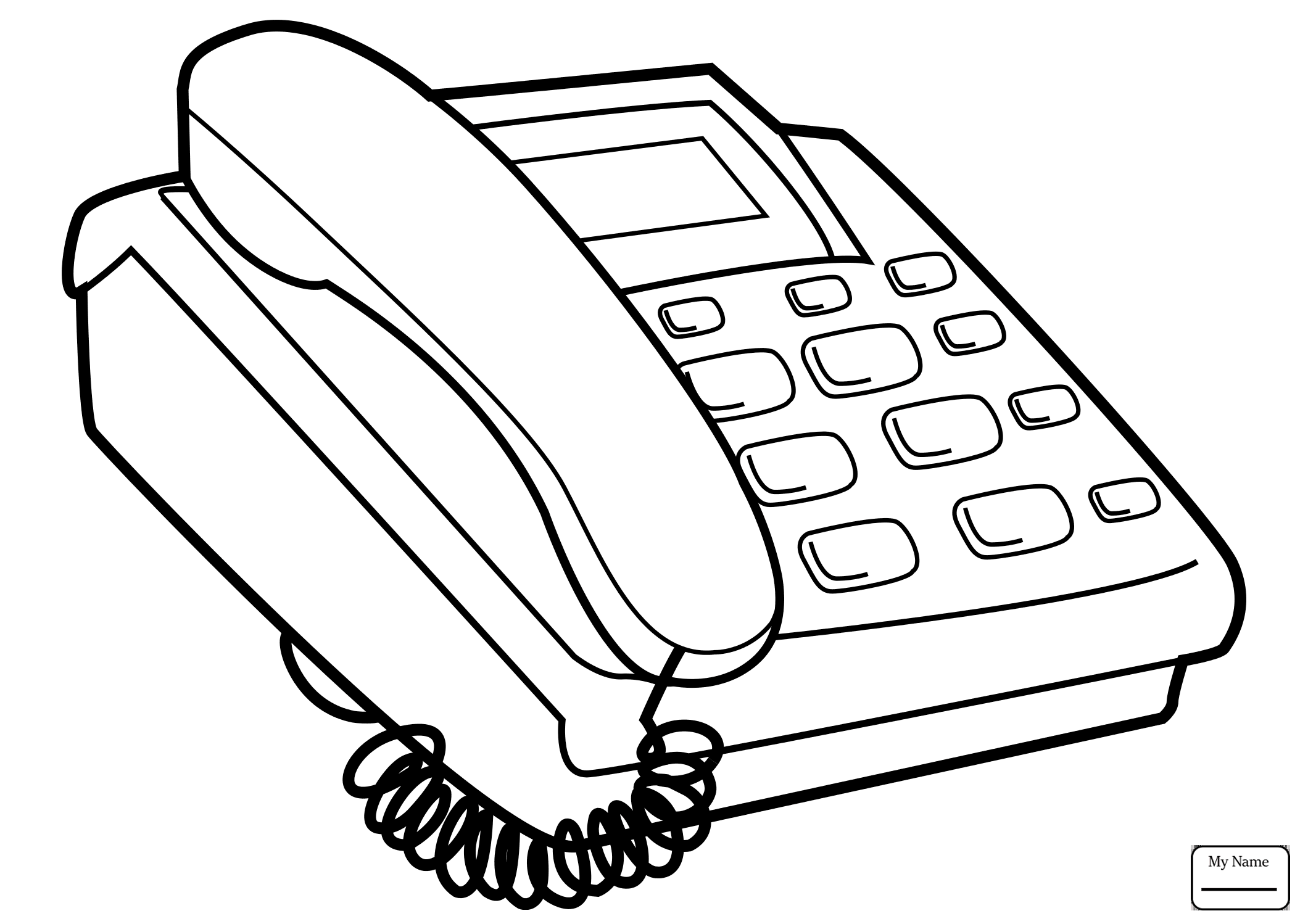 Old Telephone Coloring Page Coloring Pages