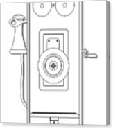 163x186 Early Telephone Line Drawing Digital Art - Telephone Line Drawing