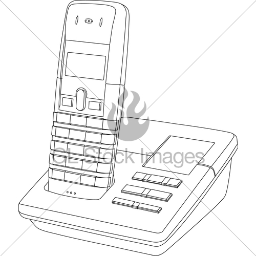 500x500 Telephone Line Drawing Gl Stock Images - Telephone Line Drawing