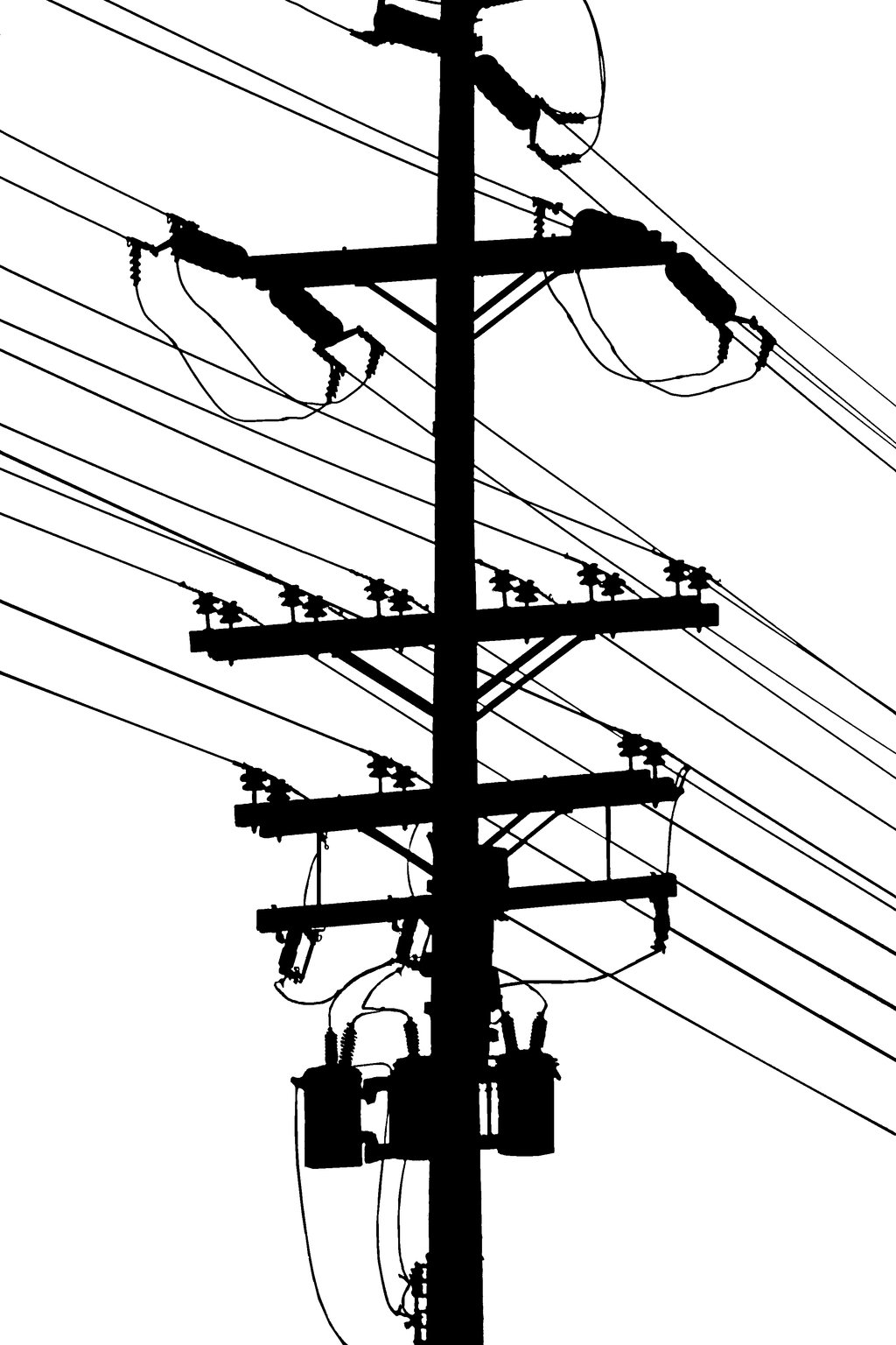 Электрические провода на Столбах