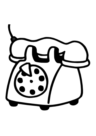 333x471 Telephone Clip Black And White Download Line Drawing Huge - Telephone Line Drawing