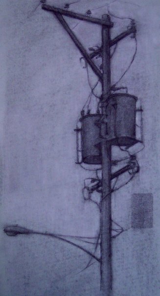 327x604 Filetelephone Pole On South Street, Philadelphia, Pa - Telephone Pole Drawing