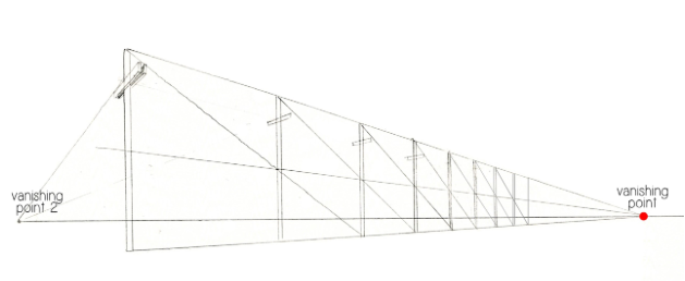 629x258 Perfectly Dividing Space In Perspective Tutorial Tips - Telephone Pole Drawing