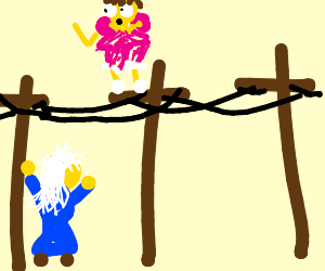 300x250 Romeo Climbing A Telephone Pole Drawing - Telephone Pole Drawing