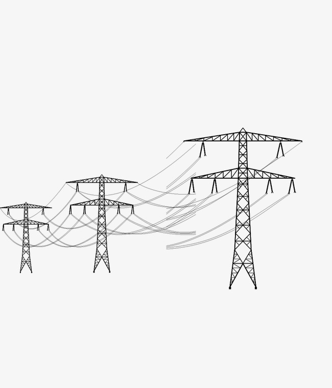 Линии электропередач рисунок