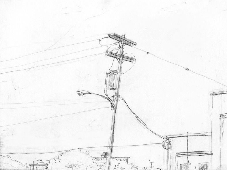787x591 small drawings august - Telephone Pole Drawing