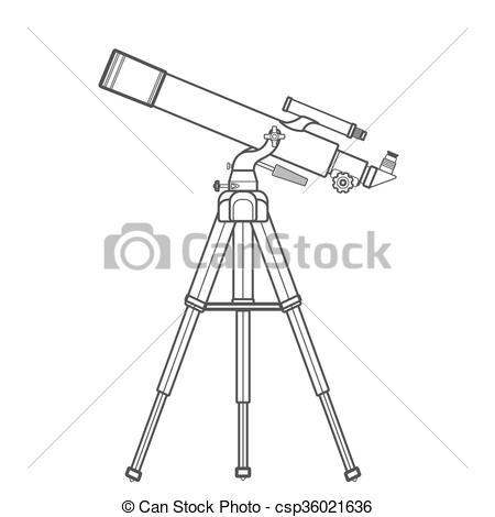telescope drawing labeled
