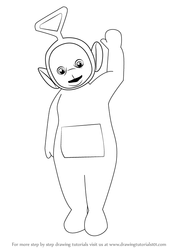 597x844 Learn How To Draw Tinky Winky From Teletubbies - Teletubbies Drawing