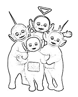 300x375 Teletubbies Cartoon Sketch - Teletubbies Drawing