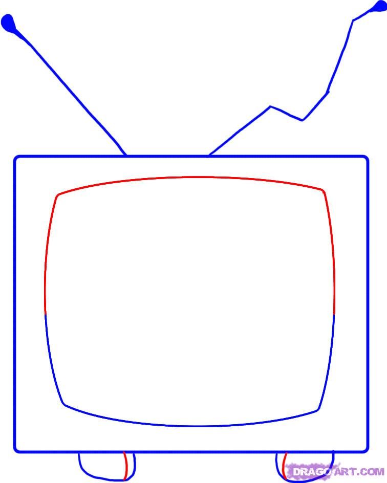 756x944 be on tv - Television Drawing