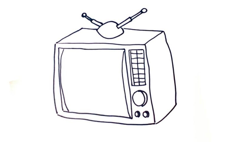 Television Set Drawing at PaintingValley.com | Explore collection of